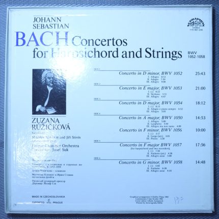 Bach, Ruzickova, Josef Suk – Concertos for harpsichord and strings