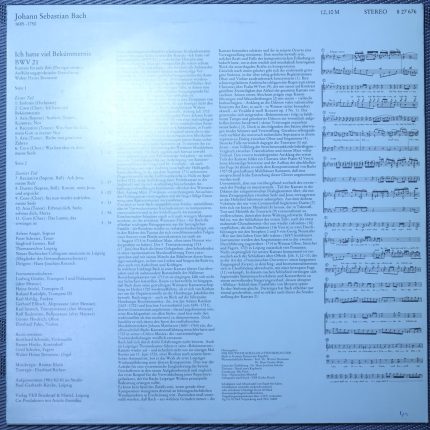 Bach: Ich hatte viel Bekümmernis, BWV 21 – Thomanerchor Leipzig, Arleen Augér, Peter Schreier