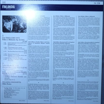 Jean Sibelius / Aulis Sallinen – Pelléas et Mélisande / Chamber Music I / Peltoniemi Hintrik's Funer