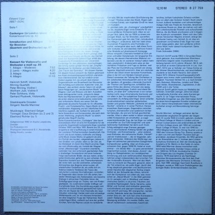 Elgar – Cockaigne op. 40 / Introduction und Allegro op. 47 / Konzert für violoncello und orchester e