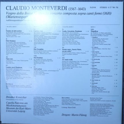 Monteverdi, Dresdner Kreuzchor · Capella Fidicinia · Martin Flämig – Marienvesper