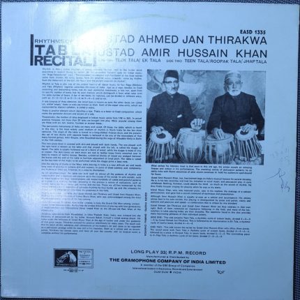 Ustad Ahmed Jan Thirakwa and Ustad Amir Hussain Khan – Rhythms of India (Tabla Recital)