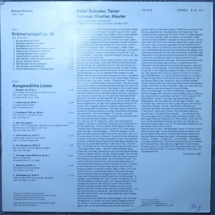 Richard Strauss – Opus 66 krämerspiegel / ausgewählte lieder