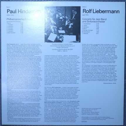 Hindemith / Liebermann - Philharmonisches Konzert / Concerto für Jazzband und Sinfonieorchester