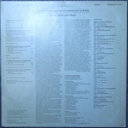 Bach, Werner Jacob – Die Silbermannorgel der Georgenkirche zu Rötha