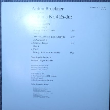 Anton Bruckner, Staatskapelle Dresden, Eugen Jochum – Sinfonie Nr. 4 Es-dur "Romantische"