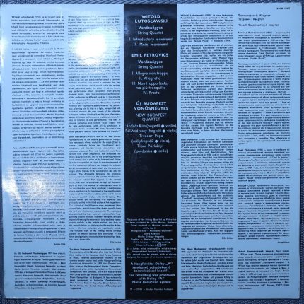 Lutosławski - Petrovics / New Budapest Quartet – String quartet / String quartet
